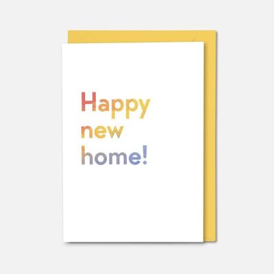 Happy new home colourful card