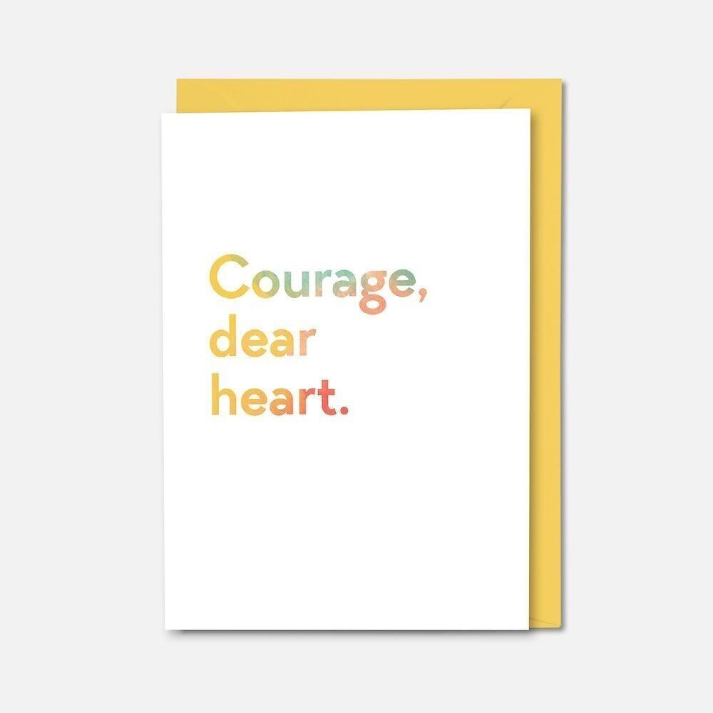 Courage dear heart CS Lewis colourful card
