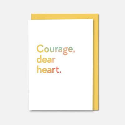 Courage dear heart CS Lewis colourful card