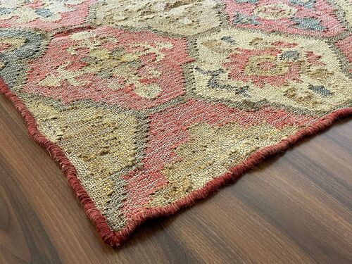 4 x 4 Ft - Hemp\Wool Handwoven Kilim Rug,Home Decor,Living,Gift,Wall Decor,Floor,Celling Rug,Indian Traditional RUG\CARPET All Costum Size