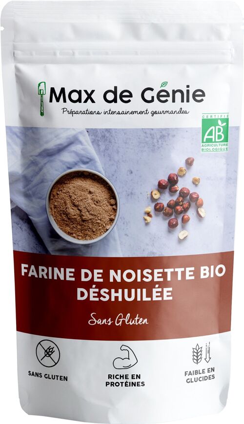 Farine de noisette bio déshuilée biologique