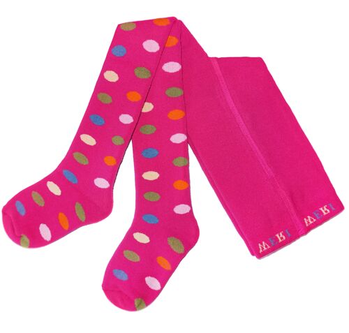 Tights for Baby and children terry, soft plusch , frottee > polka Dots<  pink