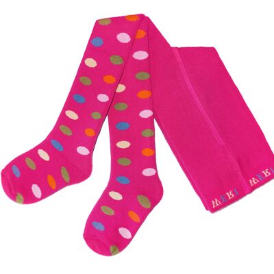 Tights for Baby and children terry, soft plusch , frottee > polka Dots<  pink