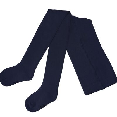 Collants bébé et enfant en éponge ,peluche douce, froissée > Uni bleu marine<