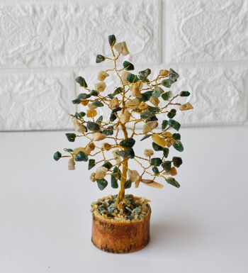 Mix Aventurine Crystal Tree ,Gemstone Tree ~ Green, Yellow 4