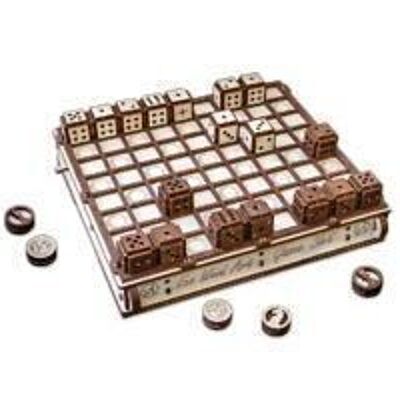 DIY Eco Wood Art, Game Set, Chess and Checkers Set, 0587, 25×28.5×4.2 cm