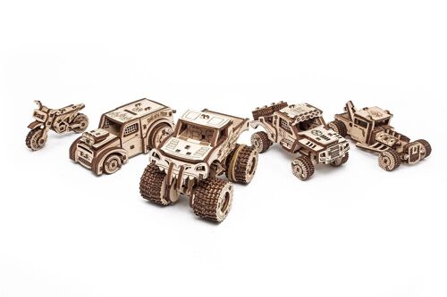 DIY Eco-Wood-Art 5 in 1 Vehicles set, 1034