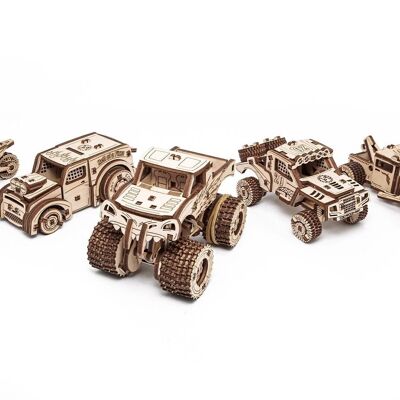 DIY Eco-Wood-Art Set de vehículos 5 en 1, 1034