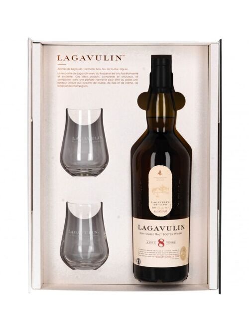 Lagavulin 8 ans - Routes Des Saveurs - Coffret 2 Verres