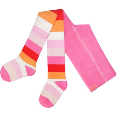 Collant per bambini in spugna, morbida, calda <Rose Stripes> Plusch, Frottee