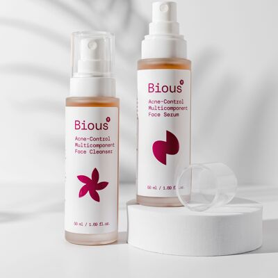 Bious Multicomponent Face Serum and Face Cleanser Set