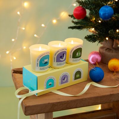 Set regalo con candele per aromaterapia