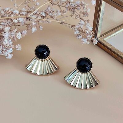 3in1 earrings The Mysterious Black Agate