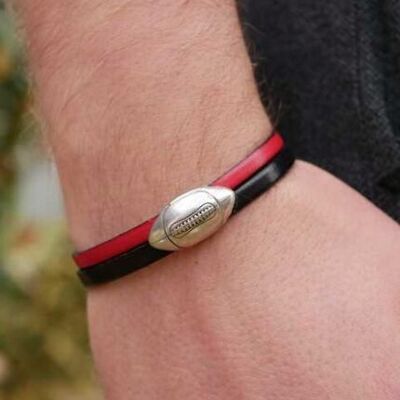 Leather bracelet of your rugby team