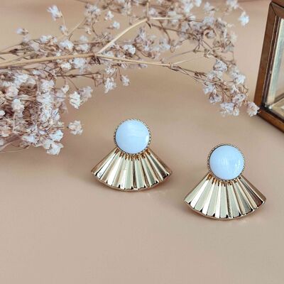 3in1 La Mystérieuse White Mother-of-Pearl Earrings