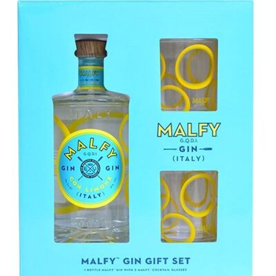 Malfy Gin Con Limone – Schachtel mit 2 Gläsern