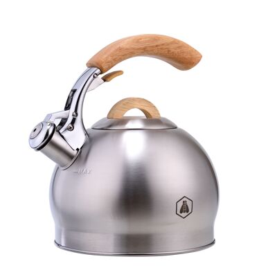 3 L Whistling Kettle - Wooden Handle - For all types of fires