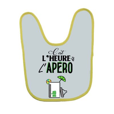 Bavoir éponge " C'est l'heure de l'apéro"