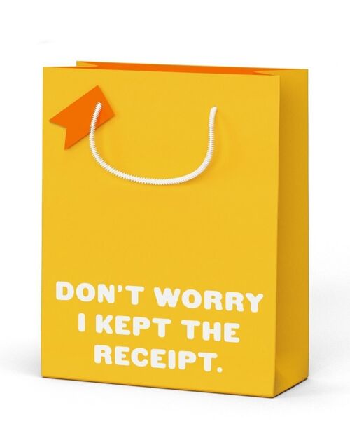 Don't worry, I kept the receipt Large Gift Bag (5652)