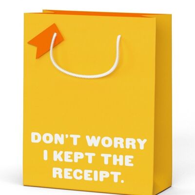 Don't worry, I kept the receipt Large Gift Bag (5652)