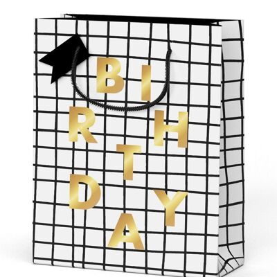 Birthday Grid Large Gift Bag (7894)