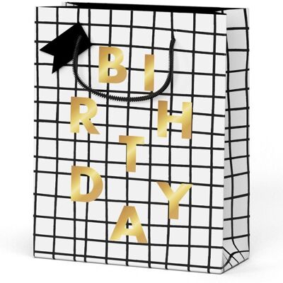 Birthday Grid Large Gift Bag (7894)