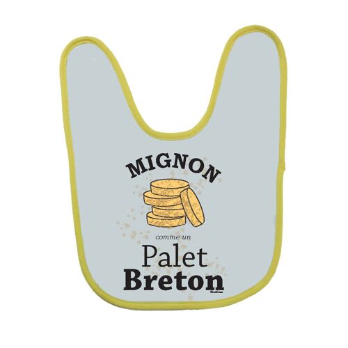 Bavoir éponge "Mignon comme un palet breton"