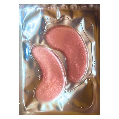 Mascarilla de hidrogel para ojos Pink Rose, paquete de 3 unidades