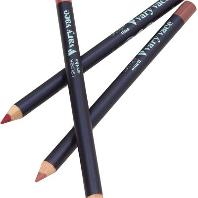 Lip liner / lip contour pencil plastic-free filled with wood for re-sharpening with metal lid for transport, Cosmos natural certified, vegan except for the color Tina