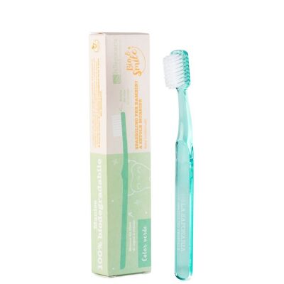 Set of 12 pcs children's vegetable fiber toothbrush - Green