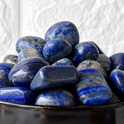 1 pieza de piedras rodadas de lapislázuli ~ Piedras rodadas curativas