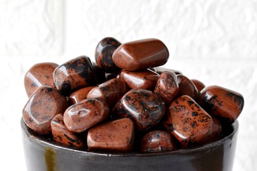 1Pc Mahogany Obsidian Tumbled Stones ~Healing Tumbled Stones