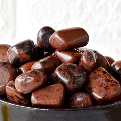1Pc Mahogany Obsidian Tumbled Stones ~Healing Tumbled Stones
