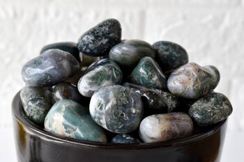 1Pc Moss Agate Tumbled Stones ~ Healing Tumbled Stones 1