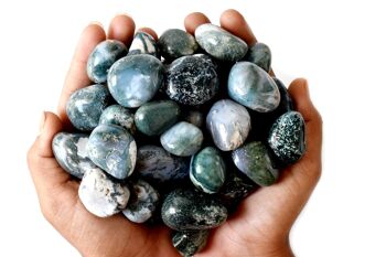 1Pc Moss Agate Tumbled Stones ~ Healing Tumbled Stones 5