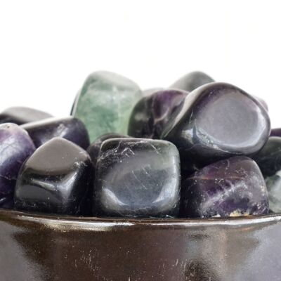 1Pc Multi Fluorite Tumbled Stones ~ Healing Tumbled Stones
