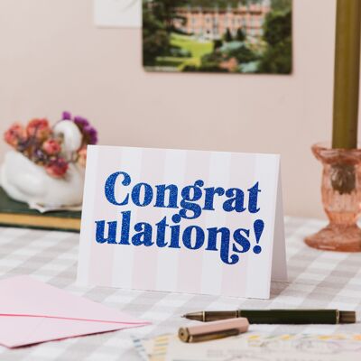 Congratulations Card with Biodegradable Glitter