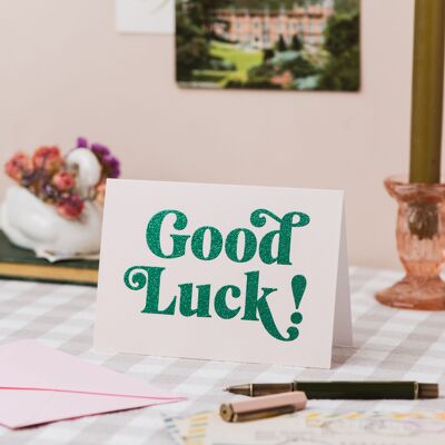 Good Luck Card with Biodegradable Glitter
