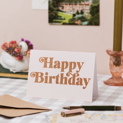 Happy Birthday Card with Biodegradable Glitter