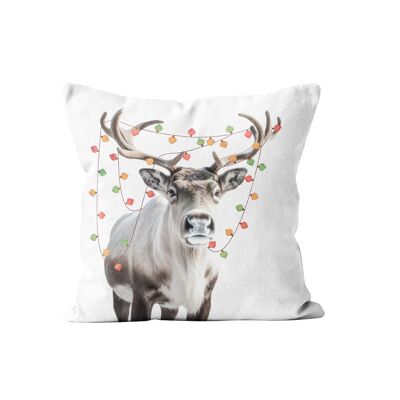 Decorative Christmas cushion Reindeer velvet 40x40cm