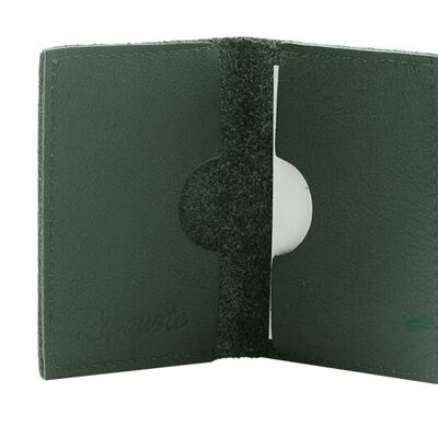 Fir Green leather card holder