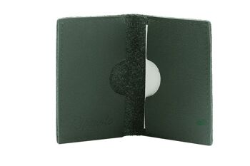 Porte Cartes en cuir Vert Sapin 1