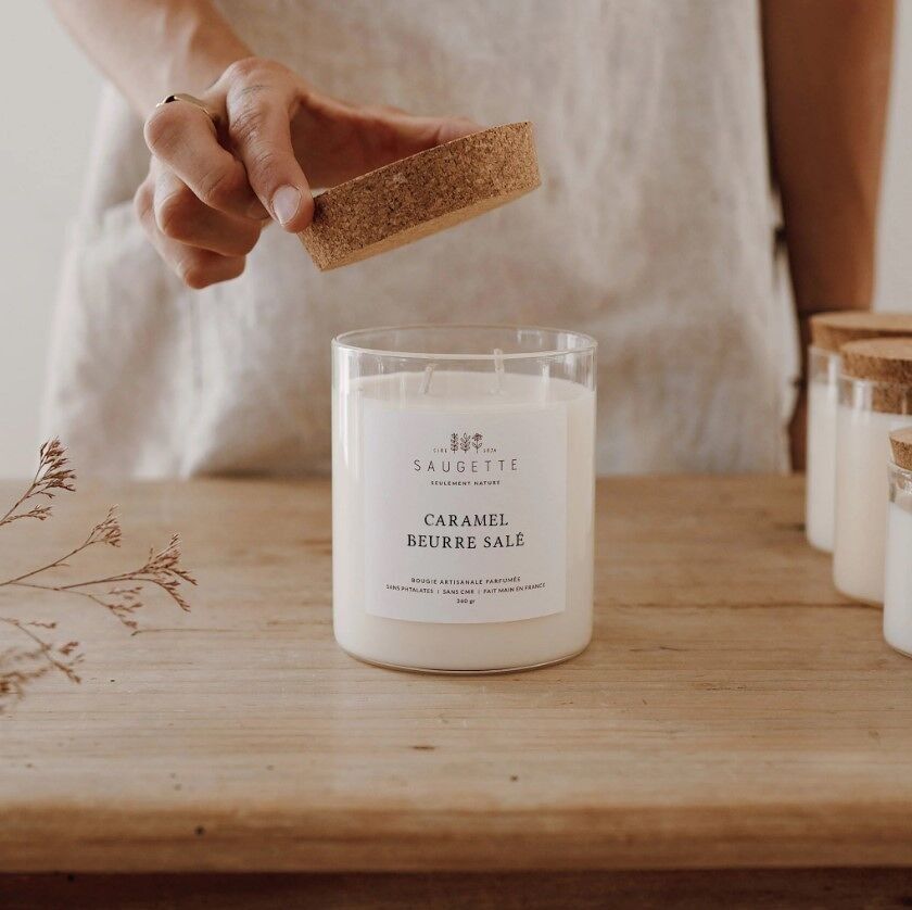Salted butter caramel - Handmade candle scented with natural soy wax
