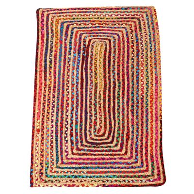 Jute carpet Esha colorful 80x120 cm
