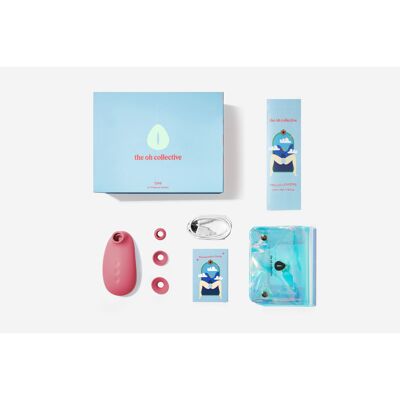 Chi - Air Pulsating vibrator with adjustable heads and sexploration cards