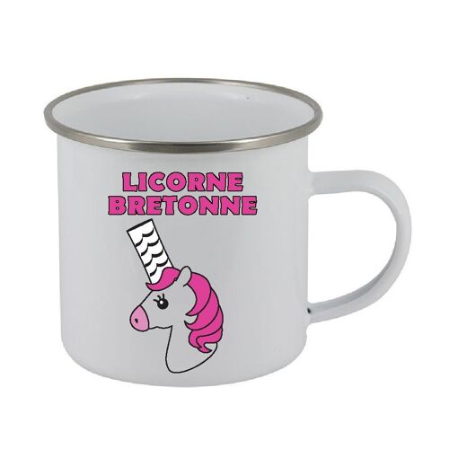 Mug en acier émaillé " Licorne bretonne"