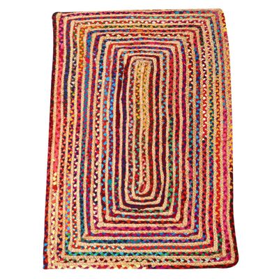 Jute carpet Esha colorful 90x150 cm