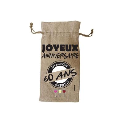 “60 years” bottle bag
