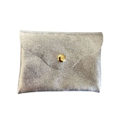 Glittery leather card holder