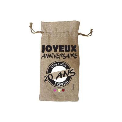 “20 years” bottle bag